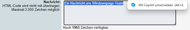 Mit Copilot umschreiben