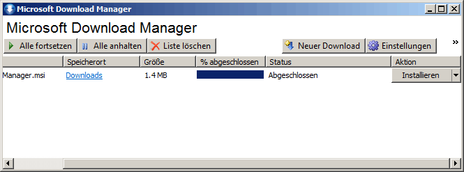 Micosoft Download Manager 1.2