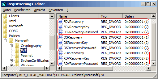 OSRecovery, FDVRecovery, RDVRecovery