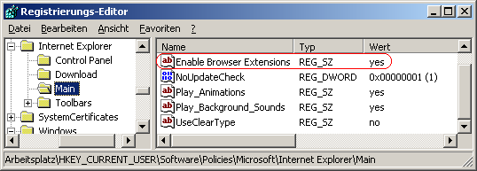Enable Browser Extensions