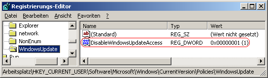 DisableWindowsUpdateAccess