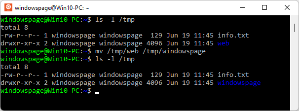 mv /tmp/web /tmp/windowspage