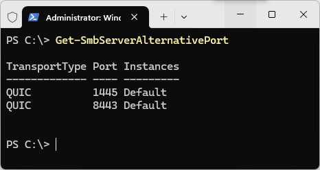 Get-SmbServerAlternativePort