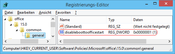 DisableBootToOfficeStart
