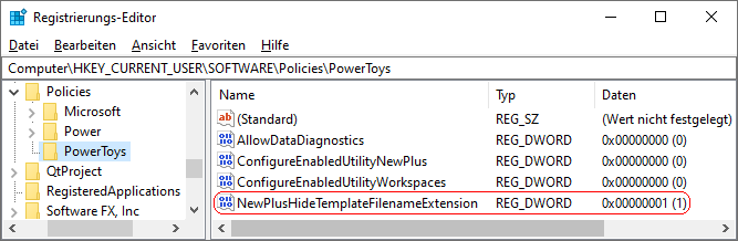 NewPlusHideTemplateFilenameExtension
