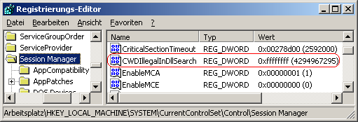 CWDIllegalInDllSearch