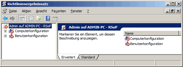 Richtlinienergebnissatz