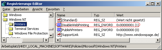 DisableWebPrinting