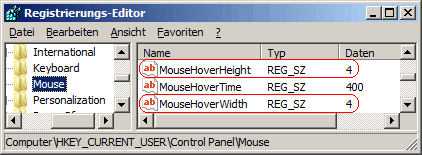 MouseHoverHeight, MouseHoverWidth