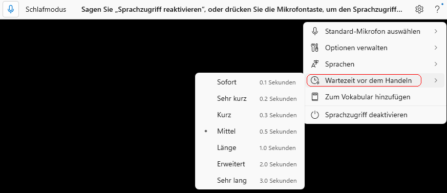 Wartezeit vor dem Handeln