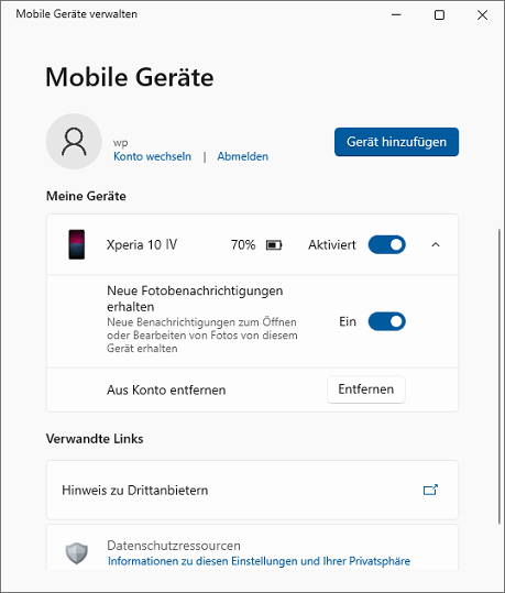 Smartphone-Link