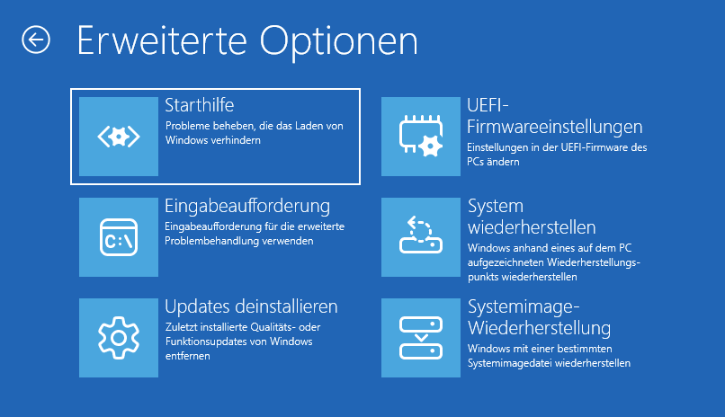 Erweiterte Optionen