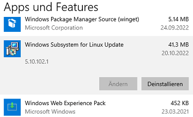 Windows Subsystem for Linux Update